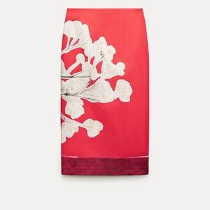 Linen Blend Pencil Skirt